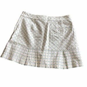 Lady Hagen Golf White and Blue Checkered Mini Skirt